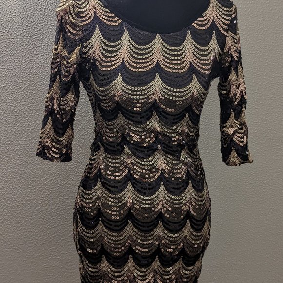 A'GACI Met Gold Mini Dress - Picture 12 of 16